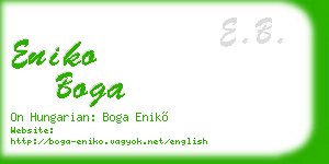 eniko boga business card